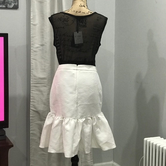 ASOS white high low skirt size 6 NWT - Picture 9 of 16
